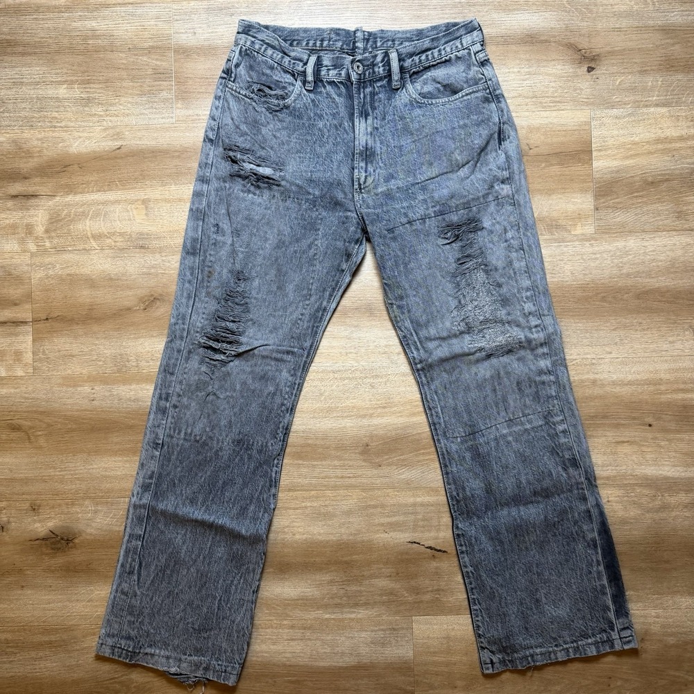 Diesel‎ Jeans Men 28x28 Charcoal Gray Bootcut Cotton Distressed Grunge (Tag 31)